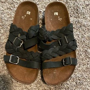black sandals